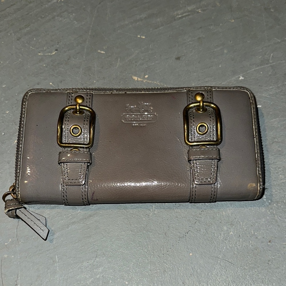 Coach Y2K Gray Leather Wallet